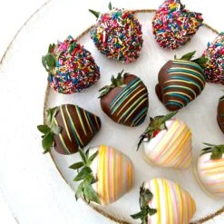Birthday Belgian Chocolate Covered Strawberries
