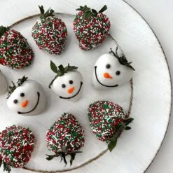 Festive Snowman Belgian Chocolate Covered Strawberries