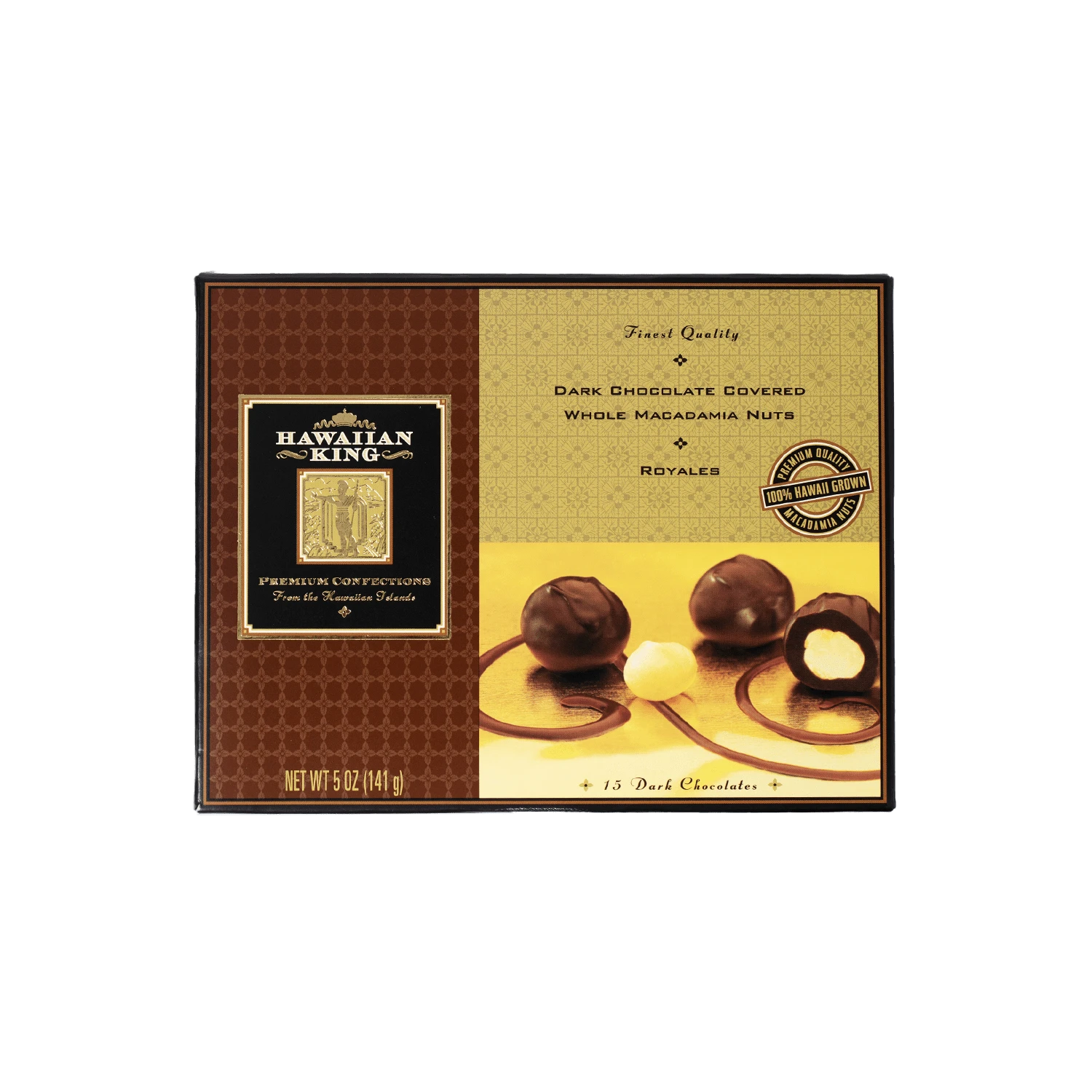 Hawaiian King Dark Chocolate Macadamia Nuts Box 1 Hawaiian King Dark Chocolate Macadamia Nuts Box
