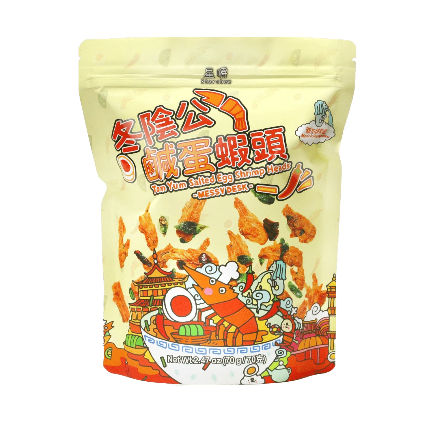Star Chew Tom Yum Shrimp Heads 1 Star Chew Tom Yum Shrimp Heads