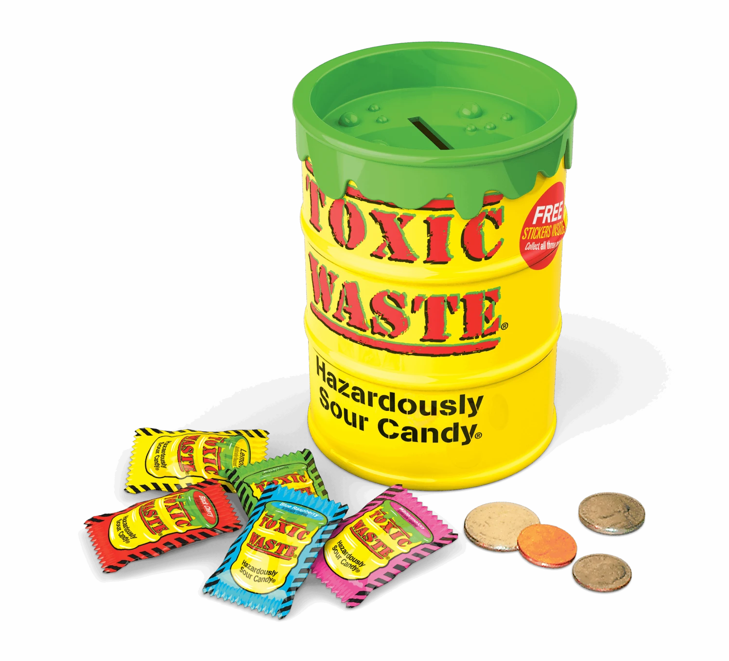 Toxic Waste Sour Candy & Bank 1 Toxic Waste Sour Candy & Bank