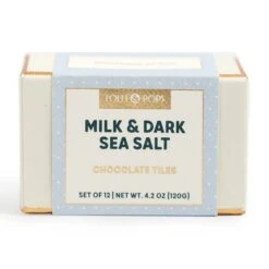 12 Piece Milk & Dark Chocolate Sea Salt Tiles Box